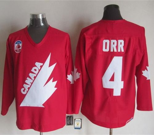 Olympic 1991 CA. #4 Bobby Orr Red CCM Throwback Stitched Jersey