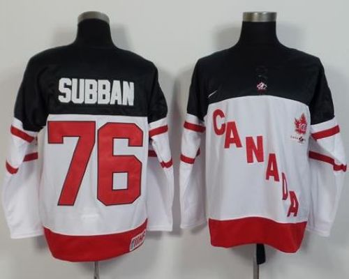 Olympic CA. #76 P.K Subban White 100th Anniversary Stitched Jersey