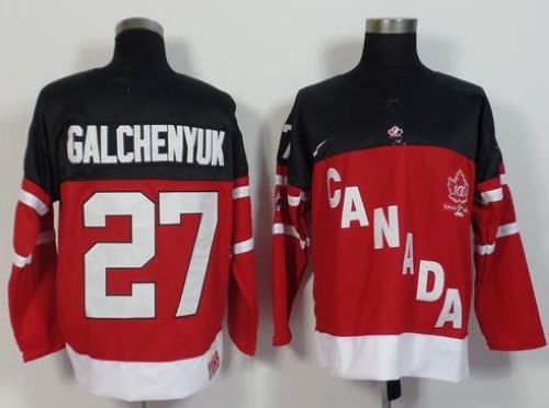 Olympic CA. #27 Alex Galchenyuk Red 100th Anniversary Stitched Jersey
