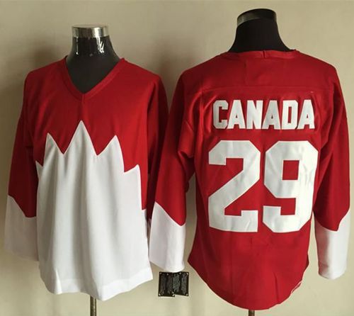Olympic CA. #29 Canada Red White 1972 Commemorative CCM Stitched Jersey
