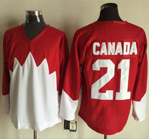 Olympic CA. #21 Canada Red White 1972 Commemorative CCM Stitched Jersey
