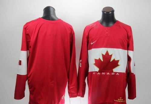 Olympic 2014 CA. Blank Red Stitched Jersey