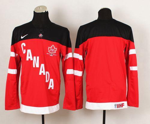 Olympic CA. Blank Red 100th Anniversary Stitched Jersey