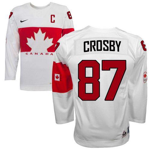 Olympic 2014 CA. #87 Sidney Crosby White Stitched Jersey