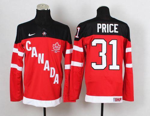 Olympic CA. #31 Carey Price Red 100th Anniversary Stitched Jersey