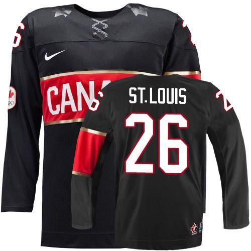 Olympic 2014 CA. #26 Martin St.Louis Black Stitched Jersey