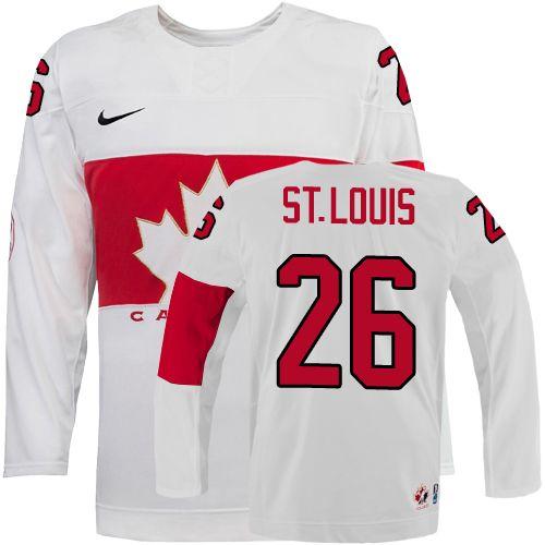 Olympic 2014 CA. #26 Martin St.Louis White Stitched Jersey