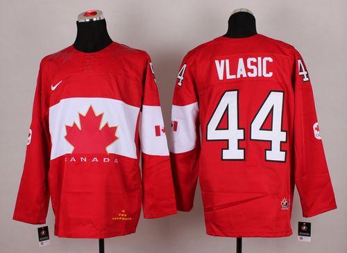 Olympic 2014 CA. #44 Marc-Edouard Vlasic Red Stitched Jersey