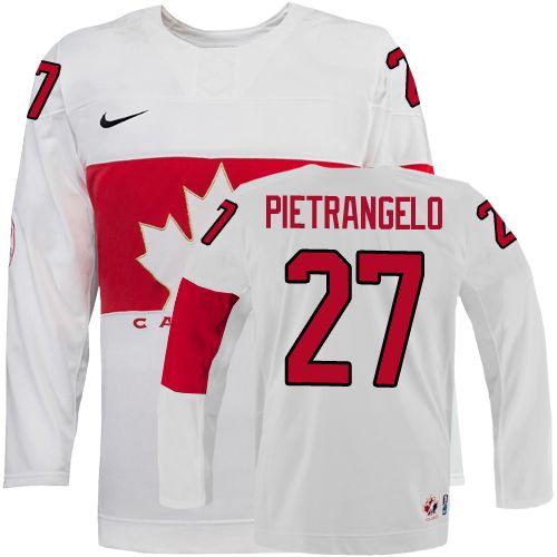 Olympic 2014 CA. #27 Alex Pietrangelo White Stitched Jersey