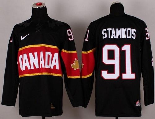 Olympic 2014 CA. #91 Steven Stamkos Black Stitched Jersey