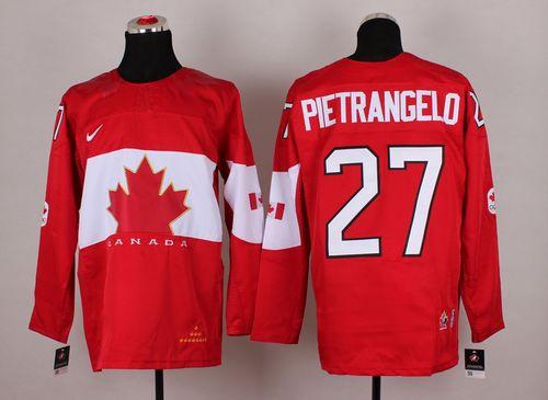 Olympic 2014 CA. #27 Alex Pietrangelo Red Stitched Jersey