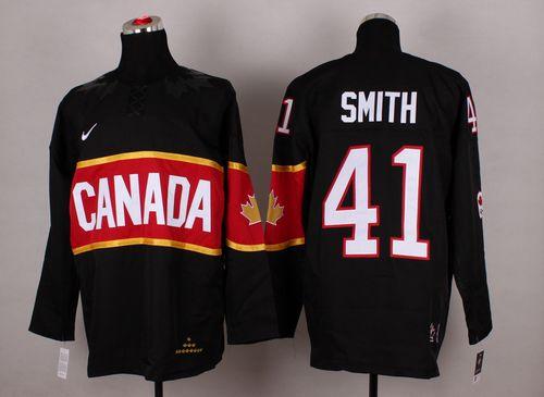 Olympic 2014 CA. #41 Mike Smith Black Stitched Jersey