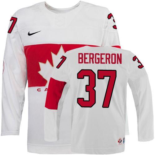 Olympic 2014 CA. #37 Patrice Bergeron White Stitched Jersey