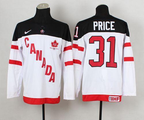 Olympic CA. #31 Carey Price White 100th Anniversary Stitched Jersey