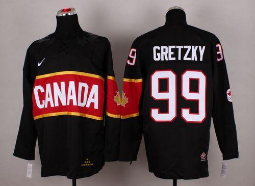 Olympic 2014 CA. #99 Wayne Gretzky Black Stitched Jersey