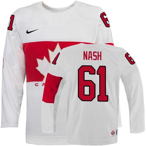 Olympic 2014 CA. #61 Rick Nash White Stitched Jersey