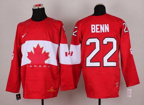 Olympic 2014 CA. #22 Jamie Benn Red Stitched Jersey
