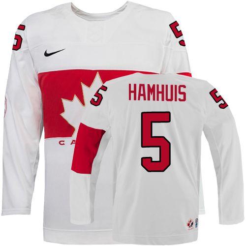 Olympic 2014 CA. #5 Dan Hamhuis White Stitched Jersey