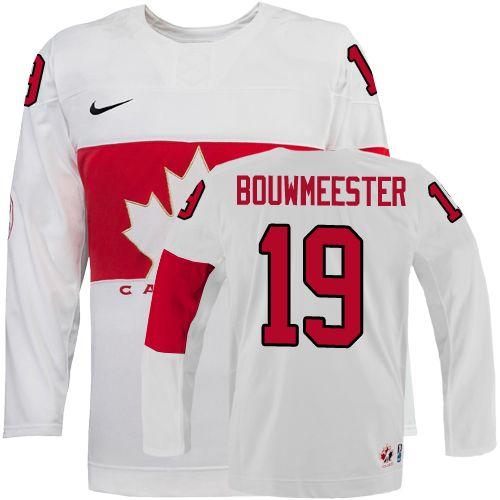 Olympic 2014 CA. #19 Jay Bouwmeester White Stitched Jersey