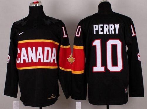 Olympic 2014 CA. #10 Corey Perry Black Stitched Jersey