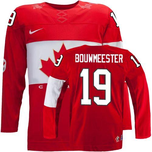 Olympic 2014 CA. #19 Jay Bouwmeester Red Stitched Jersey