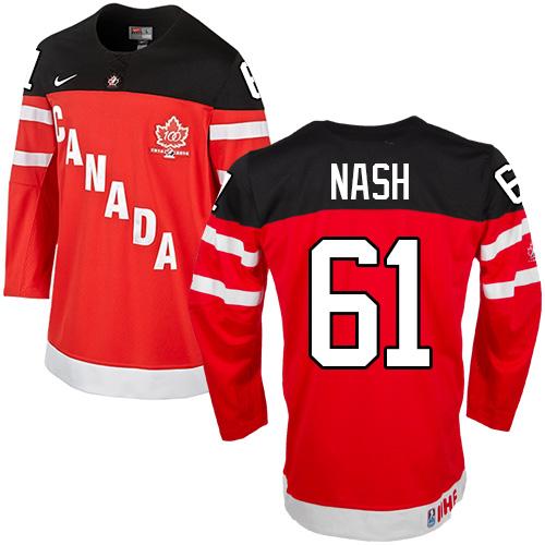 Olympic CA. #61 Rick Nash Red 100th Anniversary Stitched Jersey