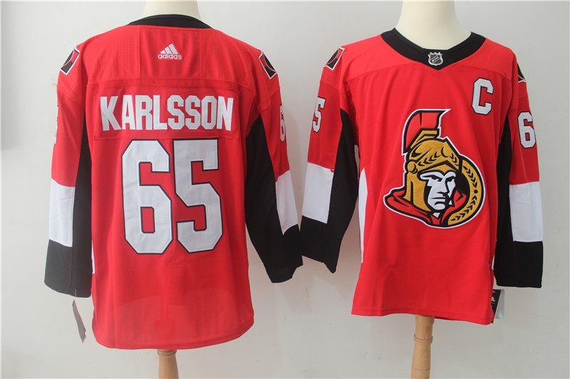 Ottawa Senators #65 Erik Karlsson Red Stitched Adidas Jersey