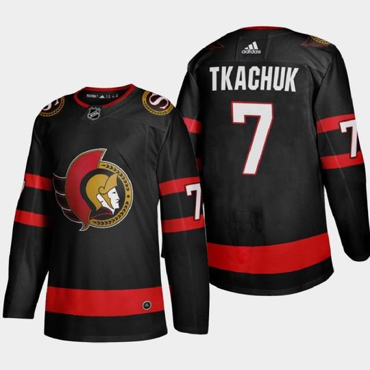 Ottawa Senators #7 Brady Tkachuk 2021 Black Stitched Jersey