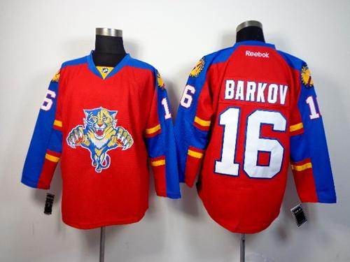 Panthers #16 Aleksander Barkov Red Home Stitched Jersey