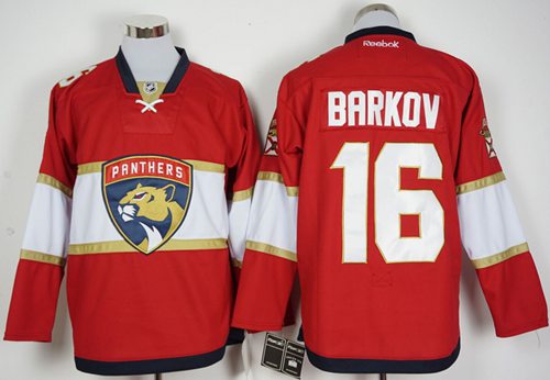 Panthers #16 Aleksander Barkov Red New Stitched Jersey