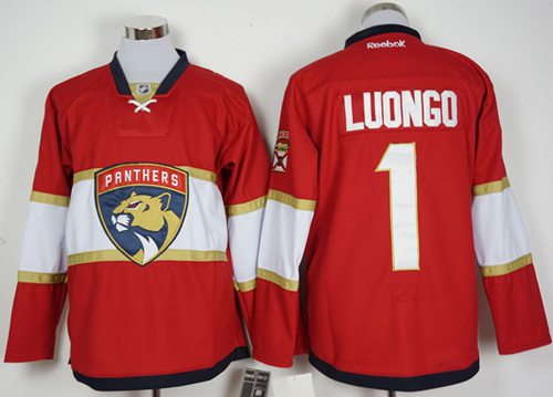 Panthers #1 Roberto Luongo Red New Stitched Jersey