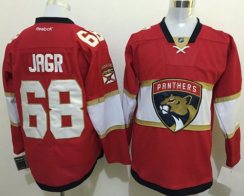 Panthers #68 Jaromir Jagr Red New Stitched Jersey