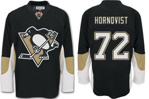 Penguins #72 Patric Hornqvist Black Home Stitched Jersey