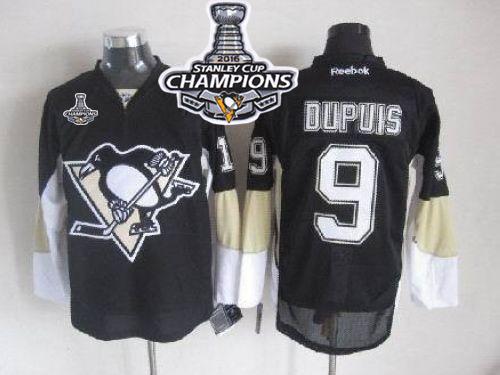 Penguins #9 Pascal Dupuis Black 2016 Stanley Cup Champions Stitched Jersey