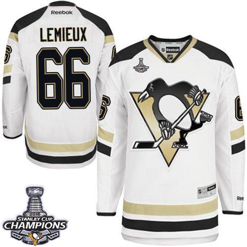 Penguins #66 Mario Lemieux White 2014 Stadium Series 2016 Stanley Cup Champions Stitched Jersey