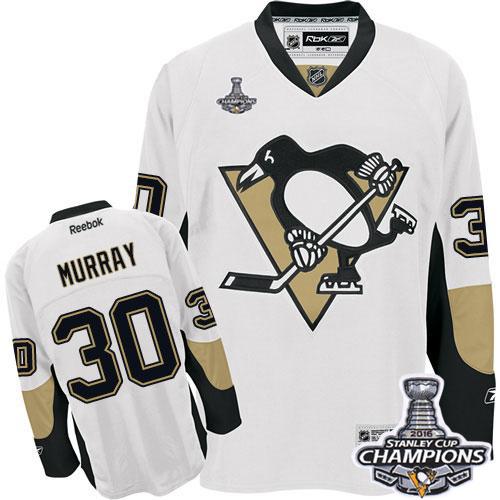Penguins #30 Matt Murray White 2016 Stanley Cup Champions Stitched Jersey