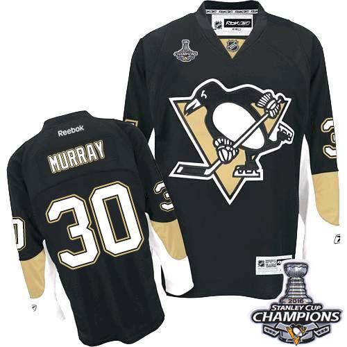 Penguins #30 Matt Murray Black Home 2016 Stanley Cup Champions Stitched Jersey