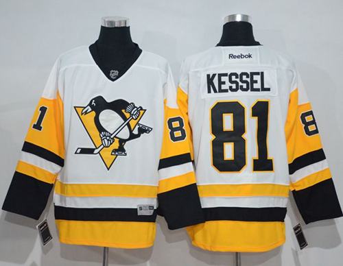 Penguins #81 Phil Kessel White New Away Stitched Jersey