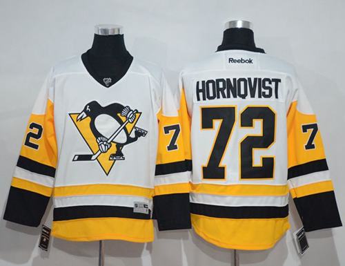 Penguins #72 Patric Hornqvist White New Away Stitched Jersey