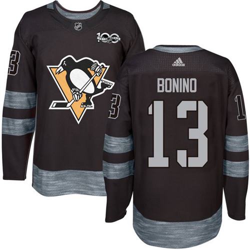 Penguins #13 Nick Bonino Black 1917-2017 100th Anniversary Stitched Jersey