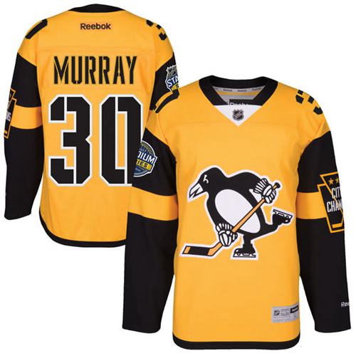 Penguins #30 Matt Murray Gold 2017 Stadium Series Stitched Jersey
