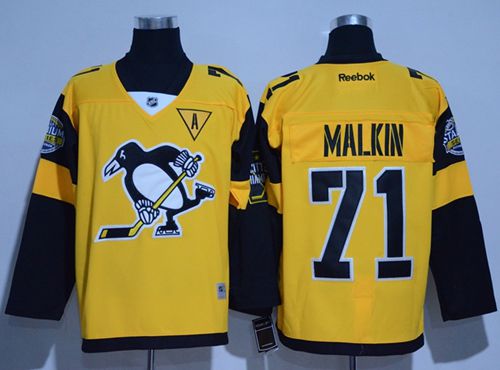 Penguins #71 Evgeni Malkin Gold 2017 Stadium Series Stitched Jersey