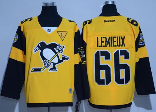Penguins #66 Mario Lemieux Gold 2017 Stadium Series Stitched Jersey