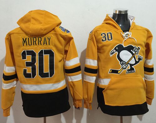 Penguins #30 Matt Murray Gold Sawyer Hooded Sweatshirt 2017 Stadium Series Stitched Jersey