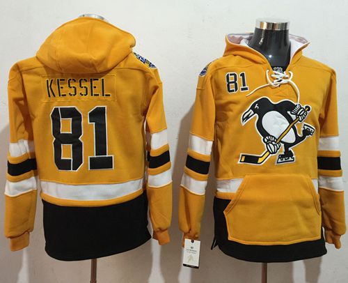 Penguins #81 Phil Kessel Gold Sawyer Hooded Sweatshirt 2017 Stadium Series Stitched Jersey