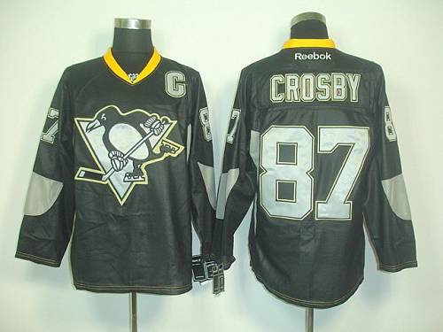 Penguins #87 Sidney Crosby Black Ice Stitched Jersey