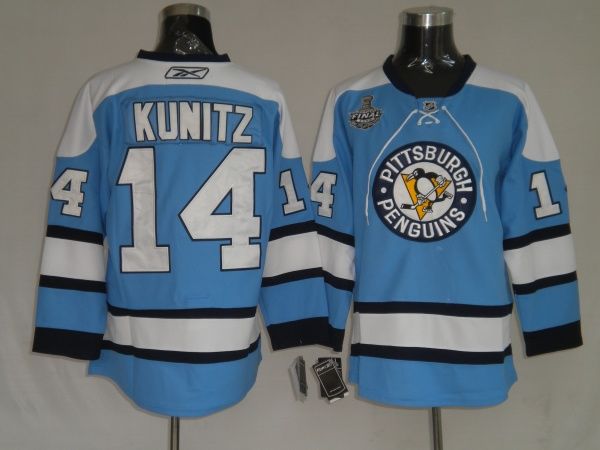 Penguins #14 Chris Kunitz Stitched Blue Jersey