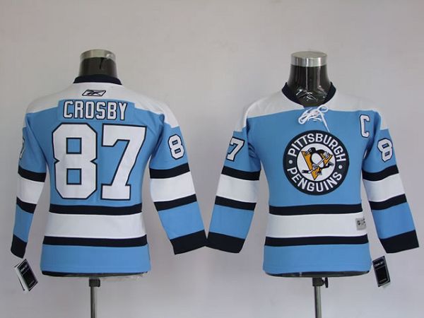 Penguins #87 Sidney Crosby Stitched Blue Jersey
