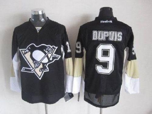 Penguins #9 Pascal Dupuis Black Stitched Jersey