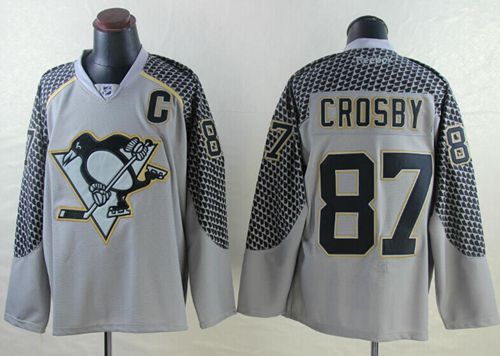 Penguins #87 Sidney Crosby Charcoal Cross Check Fashion Stitched Jersey